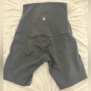 lululemon align biker shorts 6inch in graphite grey size 0